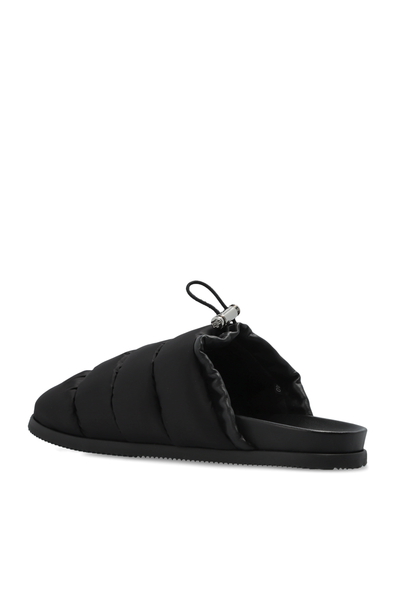 【送関込】MONCLER☆モンクレール Moon slides Moncler Mon Mules slip-on Slides | Black | FARFETCH